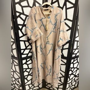 SHEIN tan caftan dress